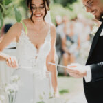 Entzündung der Hochzeitskerze während der freien Trauung